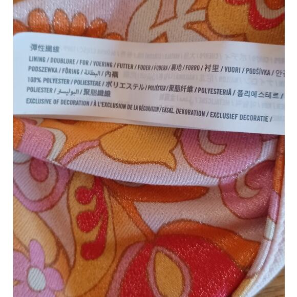 Social Tourist Abercrombie & Fitch Pink Red Glittery Floral Bikini Women's Small - Picture 10 of 10